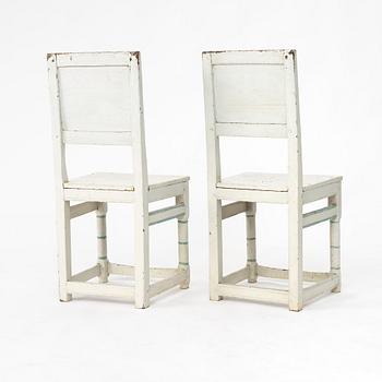 A pair of Swedish chairs, 18th/19th century.
