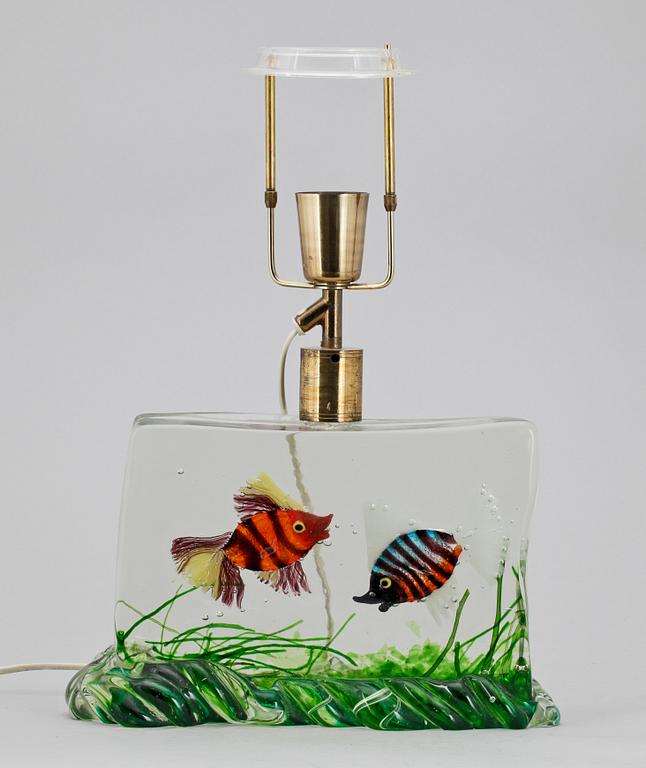 BORDSLAMPA, glas, Cenedese, Murano, 1950-60-tal.