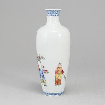 A Chinese famille rose vase, 20th century.