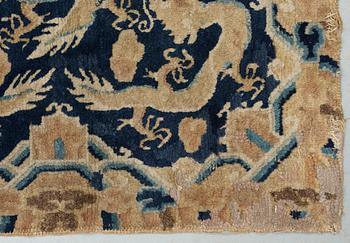 ANTIQUE NINGXIA THRONE RUG.