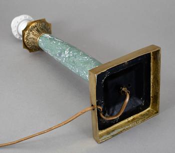 BORDSLAMPA, mässing, marmor, 1910-tal.