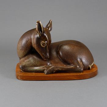 FIGURIN, stengods, Gunnar Nylund, Rörstrand, unik, omkring 1900-talets mitt.