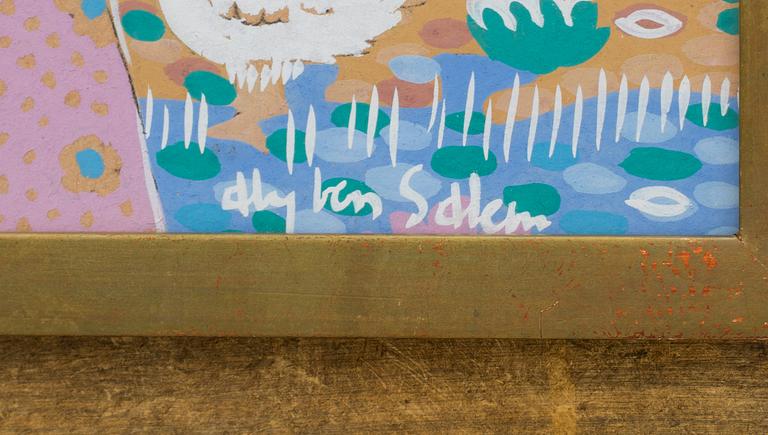 ALY BEN SALEM, gouache, signerad.