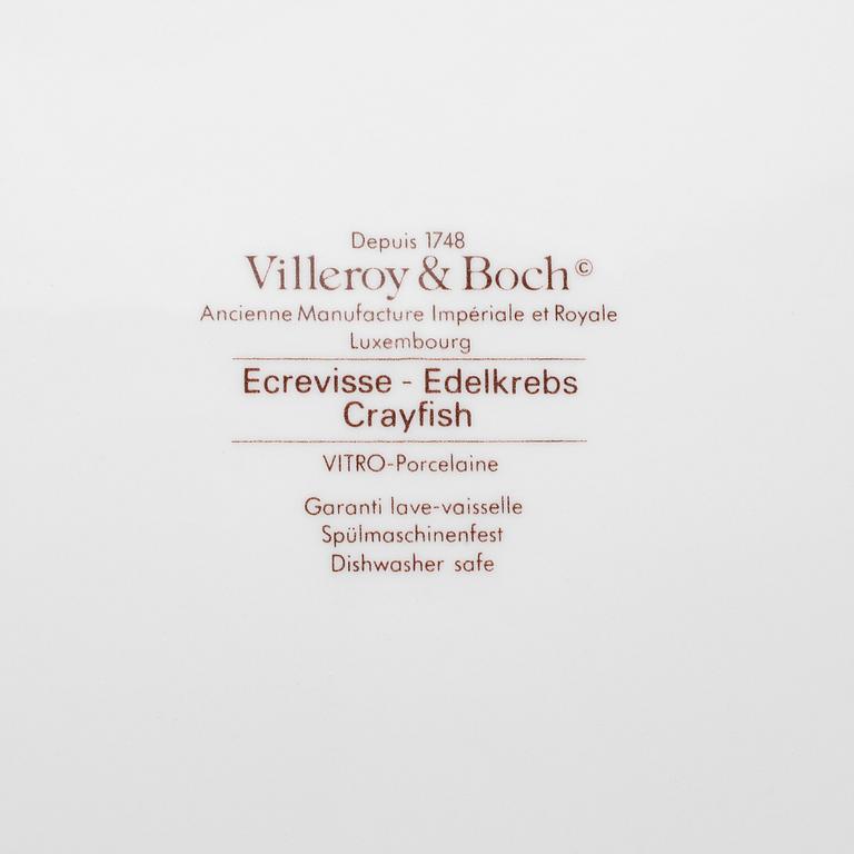 KRÄFTTALLRIKAR, 6 st, porslin, Villeroy & Boch, 1900-talets andra hälft.