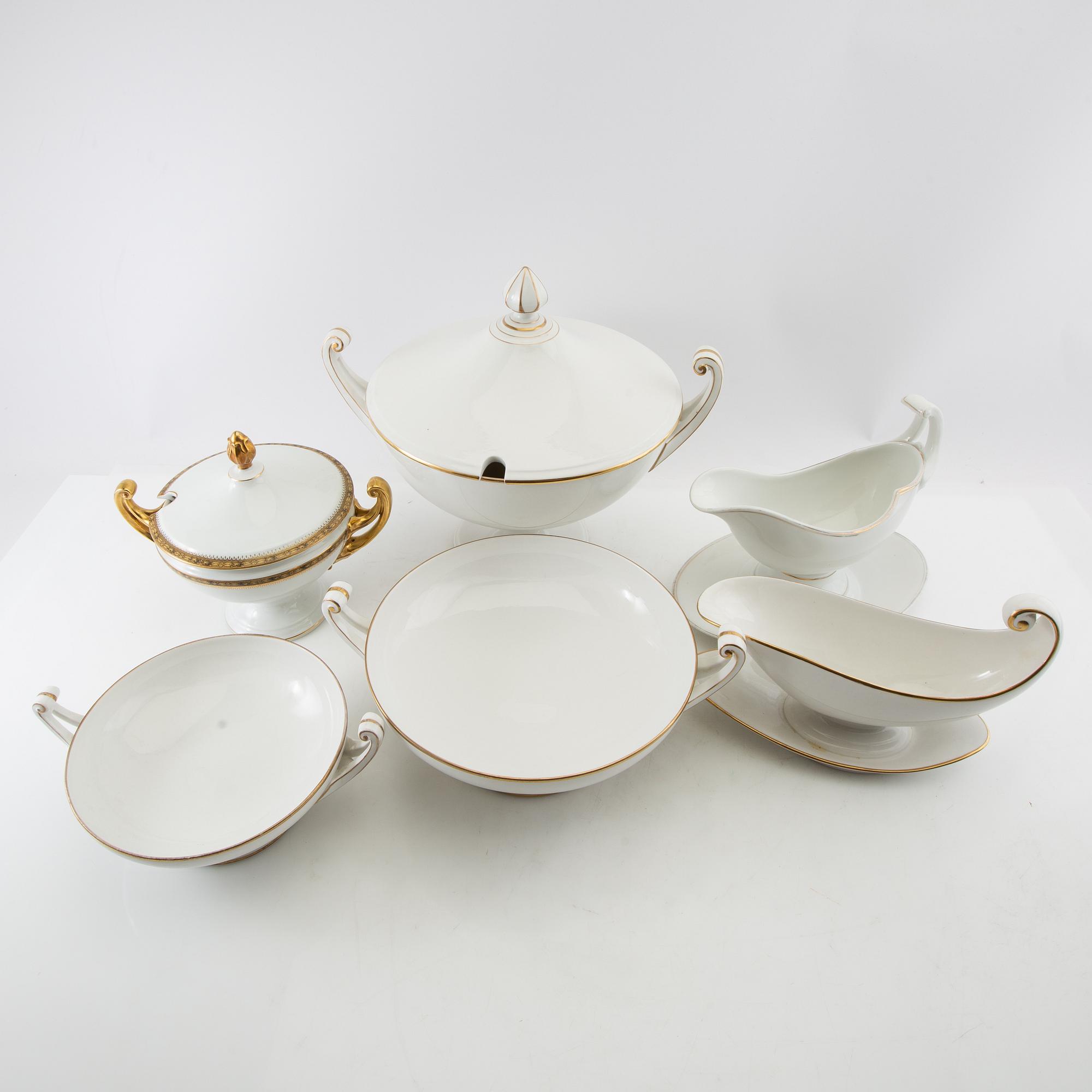 Service pieces 6 pcs Empire style including Rörstrand early 20th century porcelain.