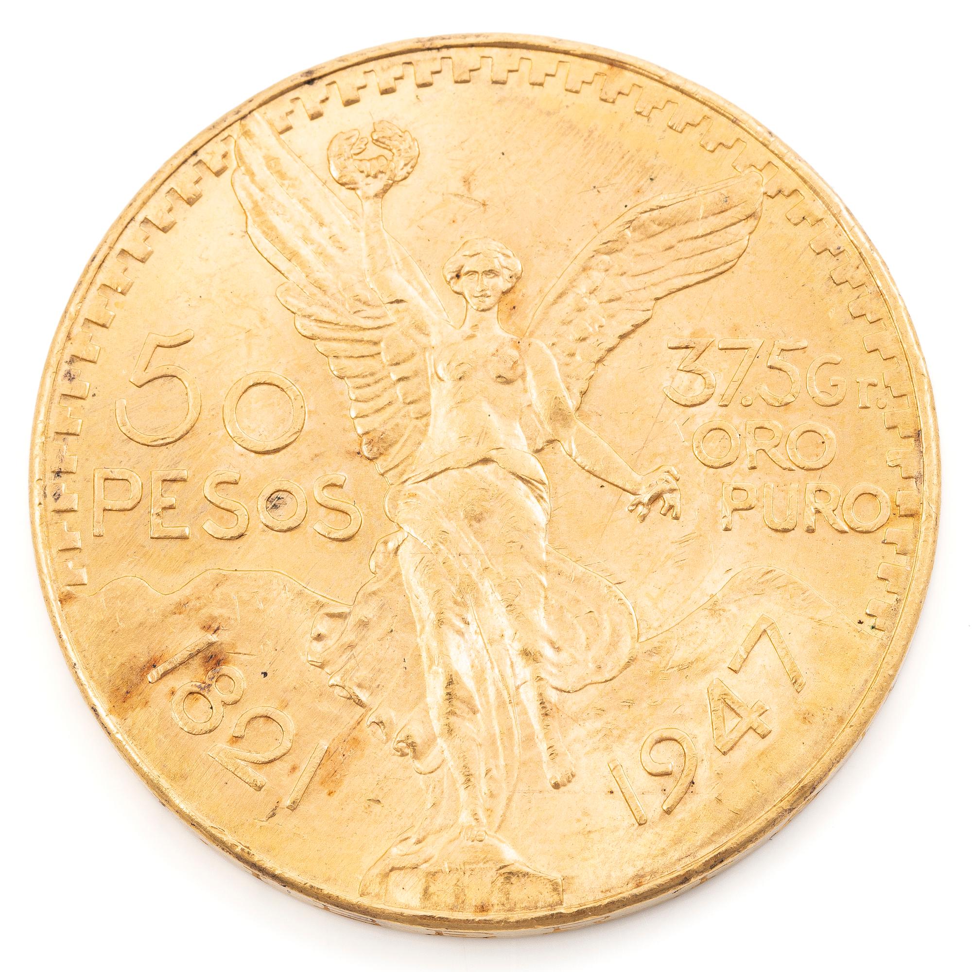 Gold coin, Mexico, 50 Pesos, 1947.