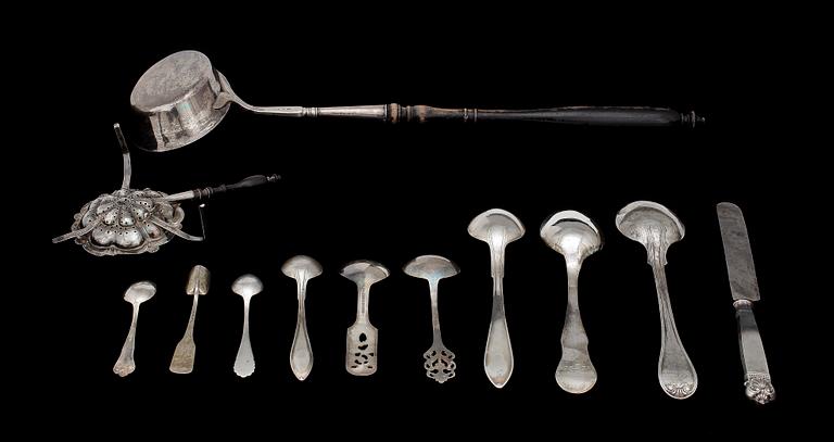 PARTI BESTICK, 24 delar, silver, mest Sverige 1800-1900-tal.