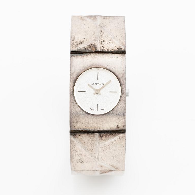Lapponia, wristwatch, sterling silver, Finland 1982.