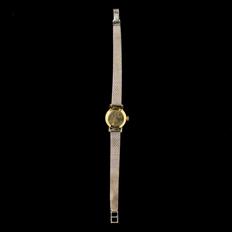 ARMBANDSUR, Omega, 18k guld och vitguld med 28 briljanter, tot 0.24 ct, vikt 27 g.