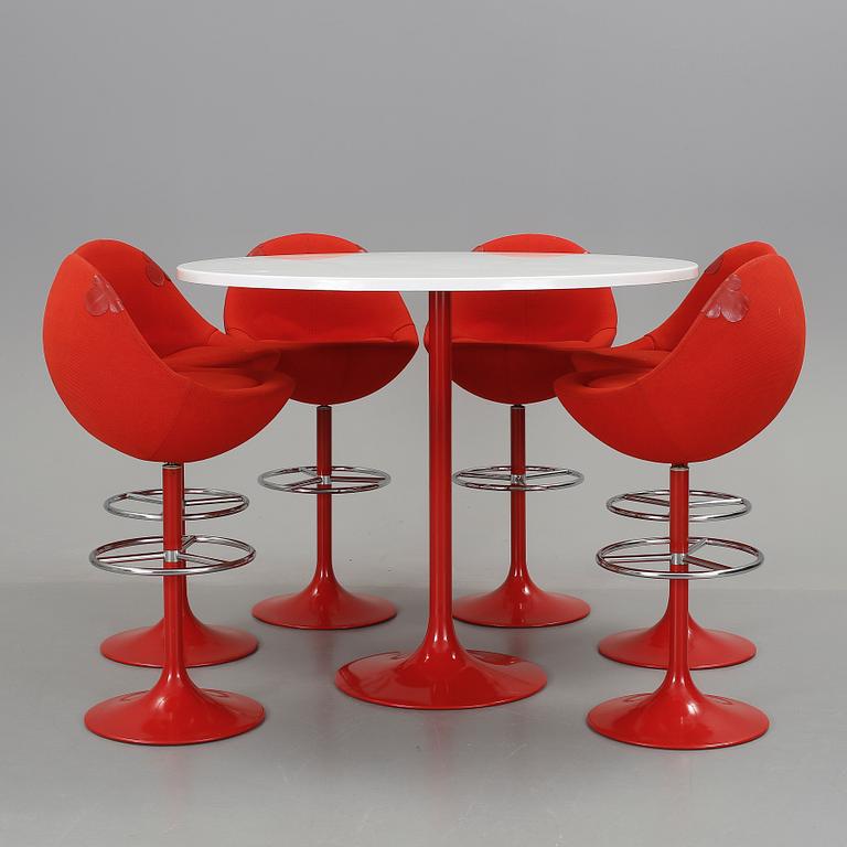 BORD samt STOLAR, 7 delar, Johansson Design.