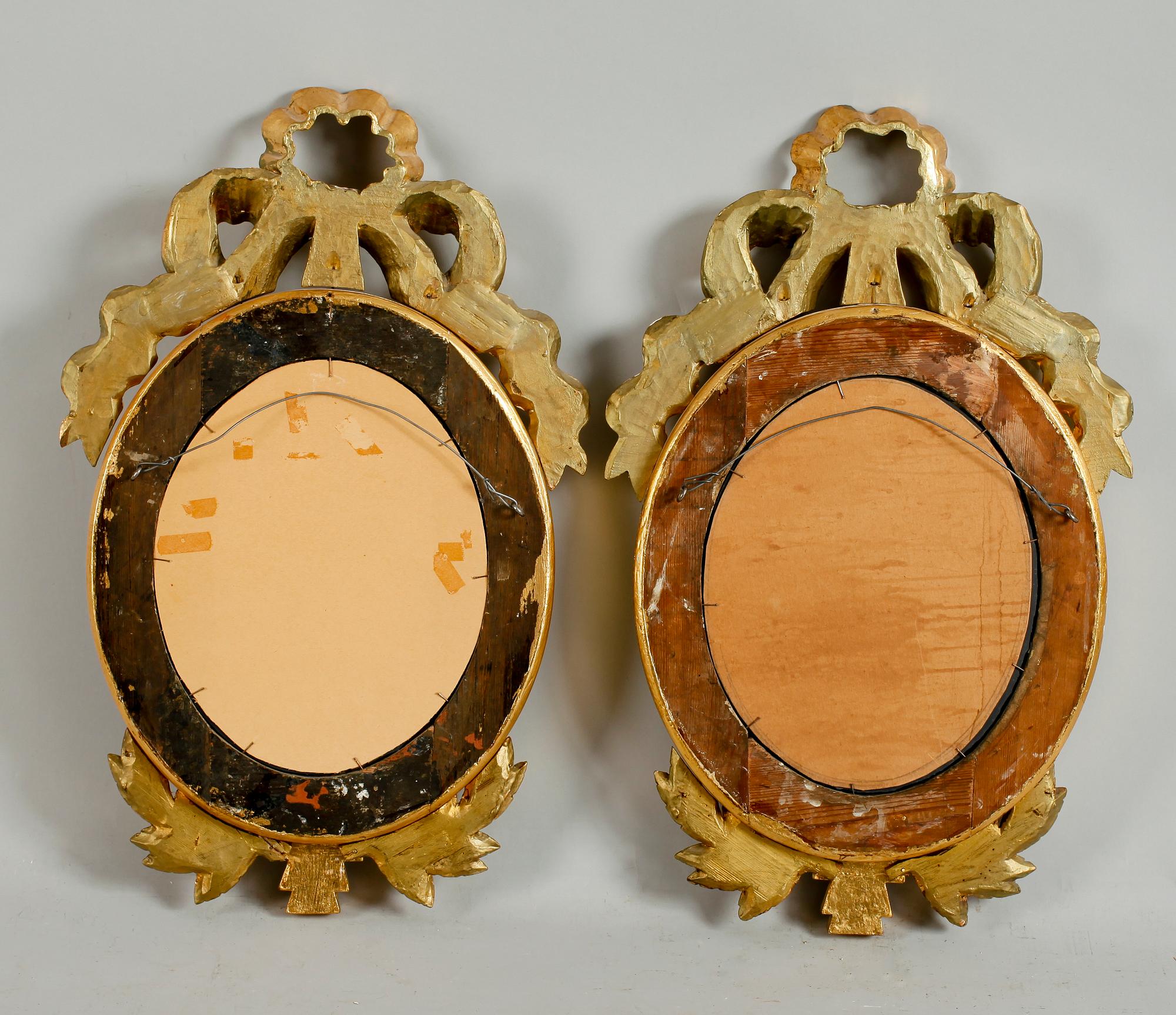 SPEGELLAMPETTER, 1 par, gustavianska, 1700-/1800-tal.