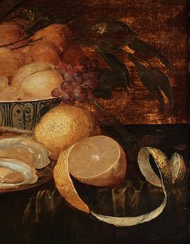 Jan Davidsz. de Heem, period copy, Still Life with Oysters, Fruits, and Kraak Porcelain Dish.