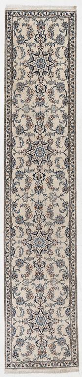 Carpet, gallery model, Nain, approximately 380 x 79 cm.