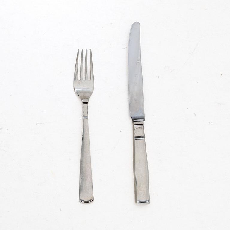 Jacob Ängman, Cutlery set, 37 pieces, silver, “Rosenholm”, GAB, including Eskilstuna 1969.