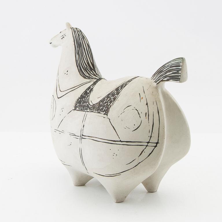 Stig Lindberg, Horse, "Springare", Gustavsberg signed stoneware.