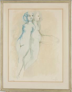 LEONOR FINI, färglitografi, signerad och numrerad HC X/XX.