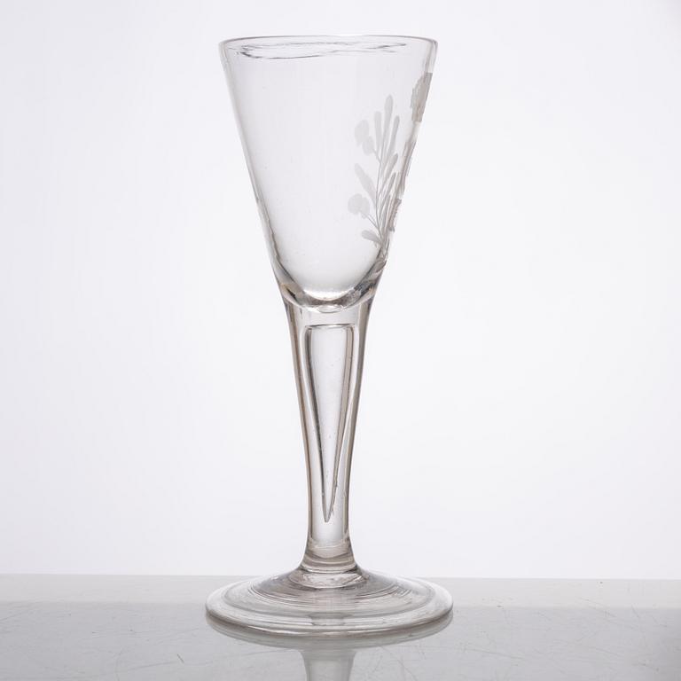 A Gustavian glass, late 18th 
Century.