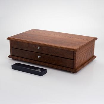 Bestickuppsättning, 40 dlr, silver, "Chippendale", Kultakeskus, Tavastehus 2003. I bestickschatull.