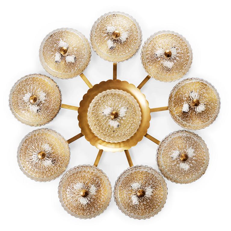 A ceiling lamp attributed to Carl Fagerlund , Orrefors, probably 1970's.