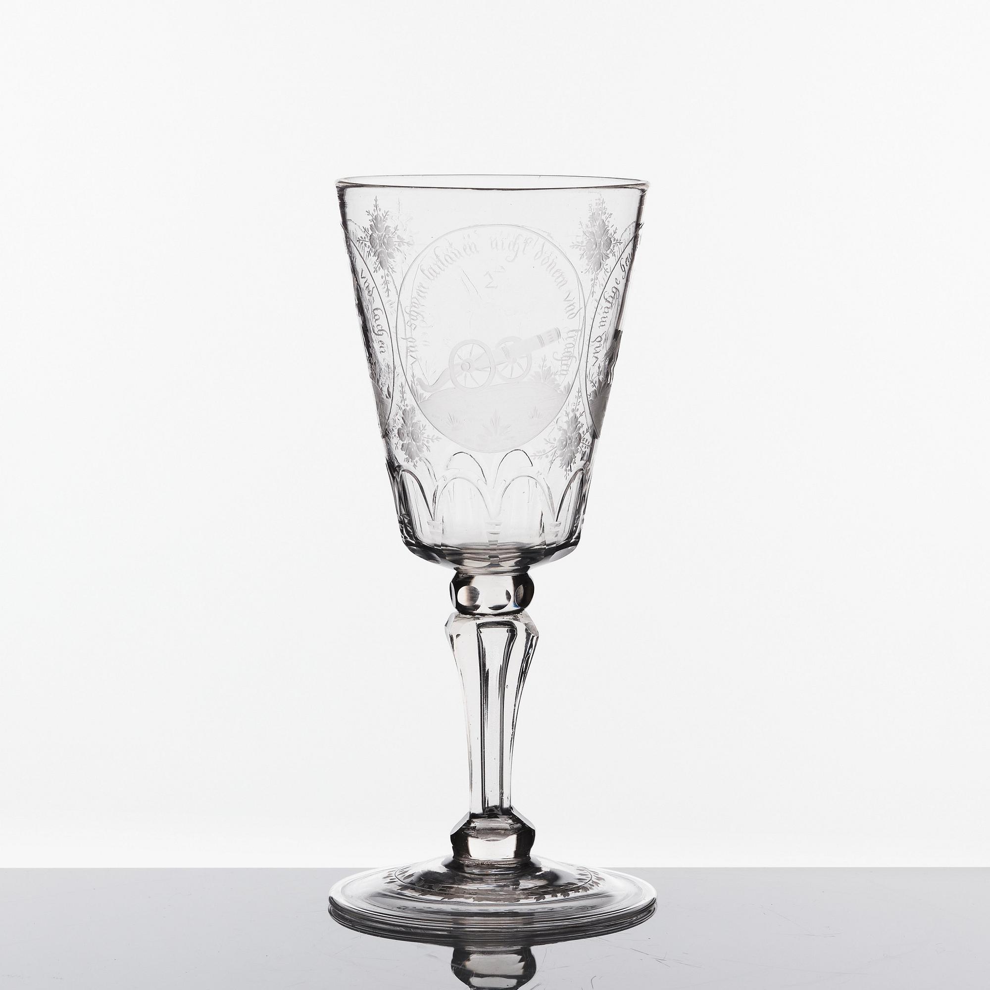 Pokal, glas. Tyskland, 1700-tal.