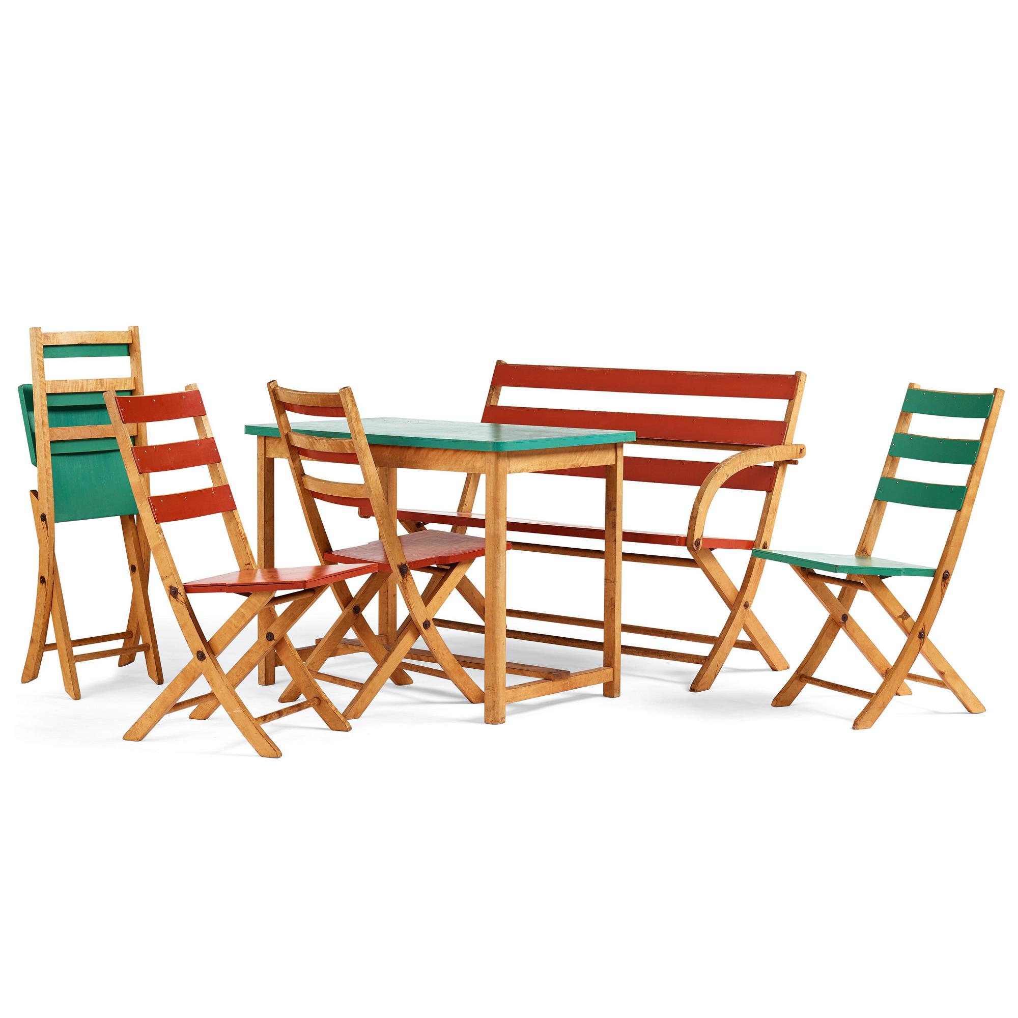 Axel Einar Hjorth, a dining set, 6 pcs., "Masonite", Nordiska Kompaniet, 1930s.