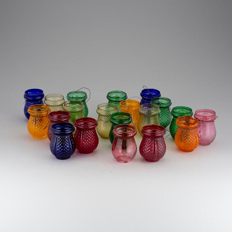 KRÄFTLYKTOR, 20 st. Pressglas, 1930-/40-tal.