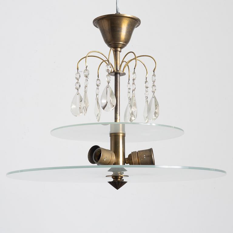 Erik Tidstrand, a model "26856" ceiling lamp, Nordiska Kompaniet, 1920s.