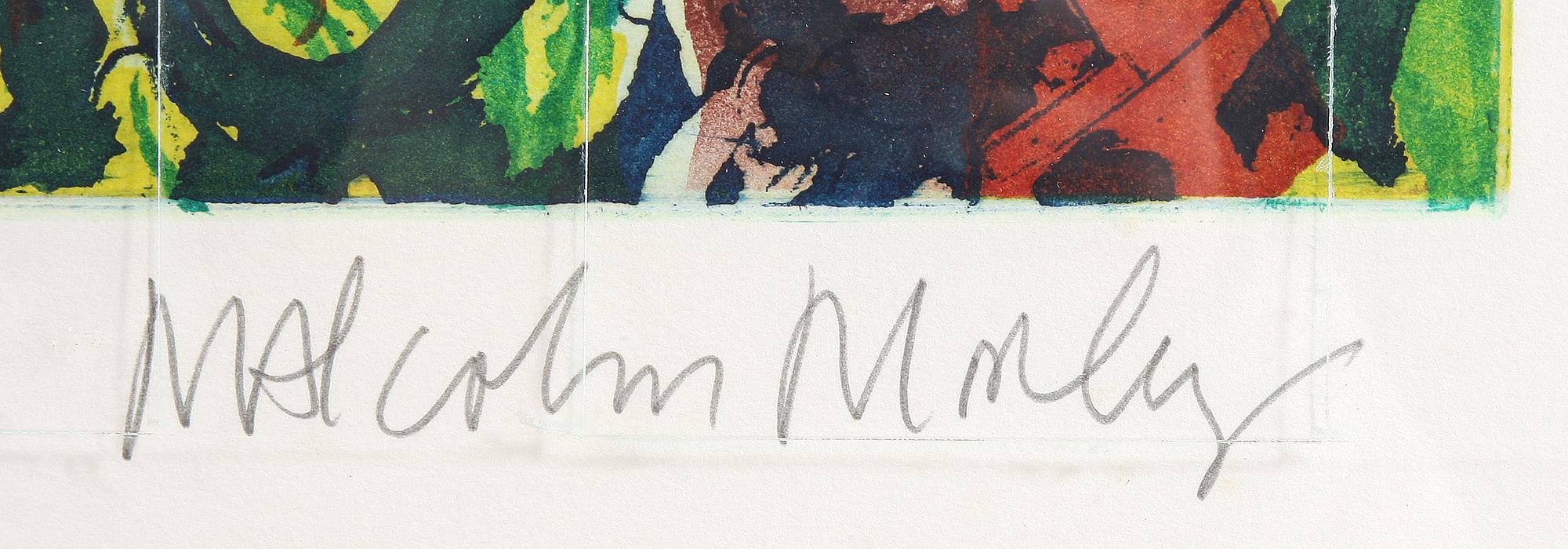 MALCOLM MORLEY, färglitografi, sign samt märkt A/P.