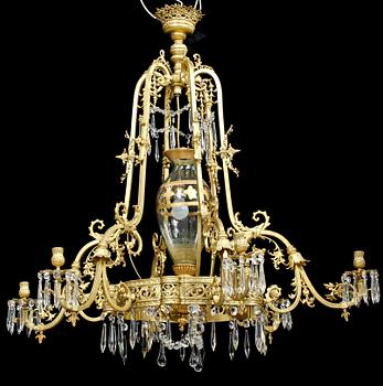 LJUSKRONA, omkring sekelskiftet 1900. Höjd ca 110 cm.