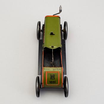 A tinplate Hessmobil by Johan Leonard Hess, Germany, ca 1930.