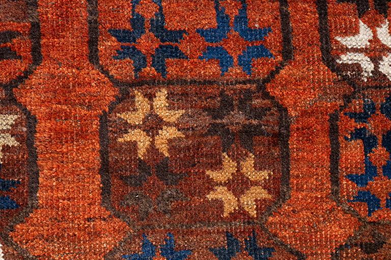 Carpet, Beshir, antique, probably 19th century second half, approx. 300 x 195 cm.