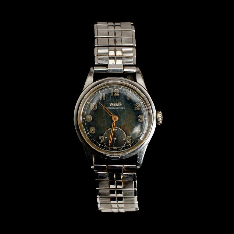 ARMBANDSUR, stål, Tissot, 1900-talets mitt/första hälft.