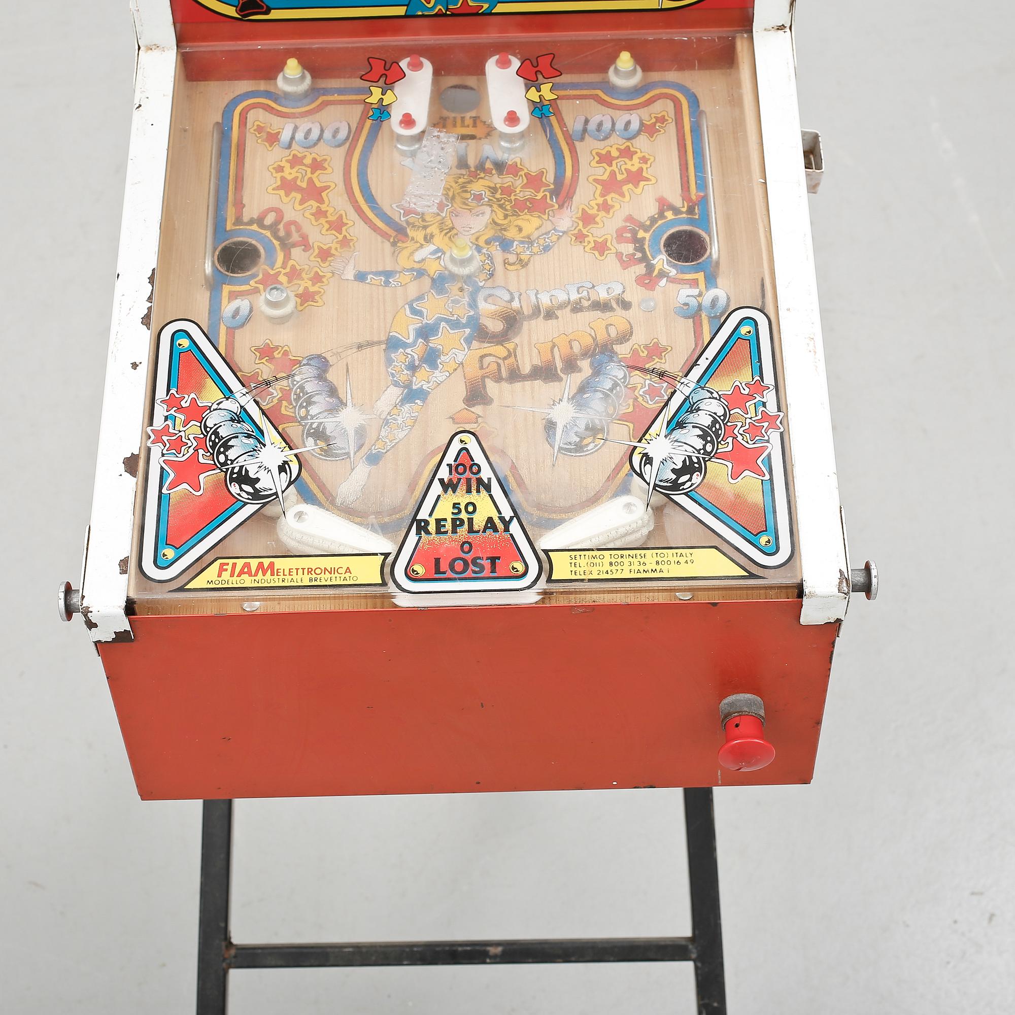 GODISAUTOMAT, "Super Flipp", Fiam elettronica, Italien, omkring 1900 mitt.