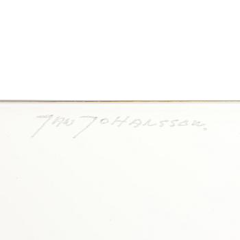 Jan Johansson, unik skulptur, slipat glas, Orrefors 1999.