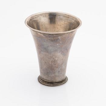 Beaker, silver, Peter Gadd (1750–1764), Kristianstad, 1756.
