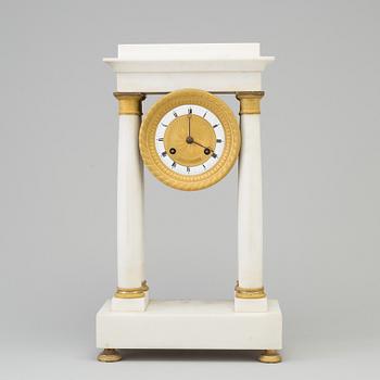 A french empire mantle clock, first half of the 19th century.
