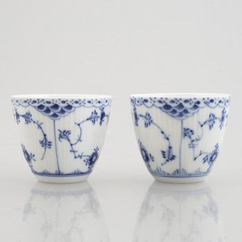 Royal Copenhagen, a 28-piece coffee service, 'Blue Fluted Half Lace', Denmark.