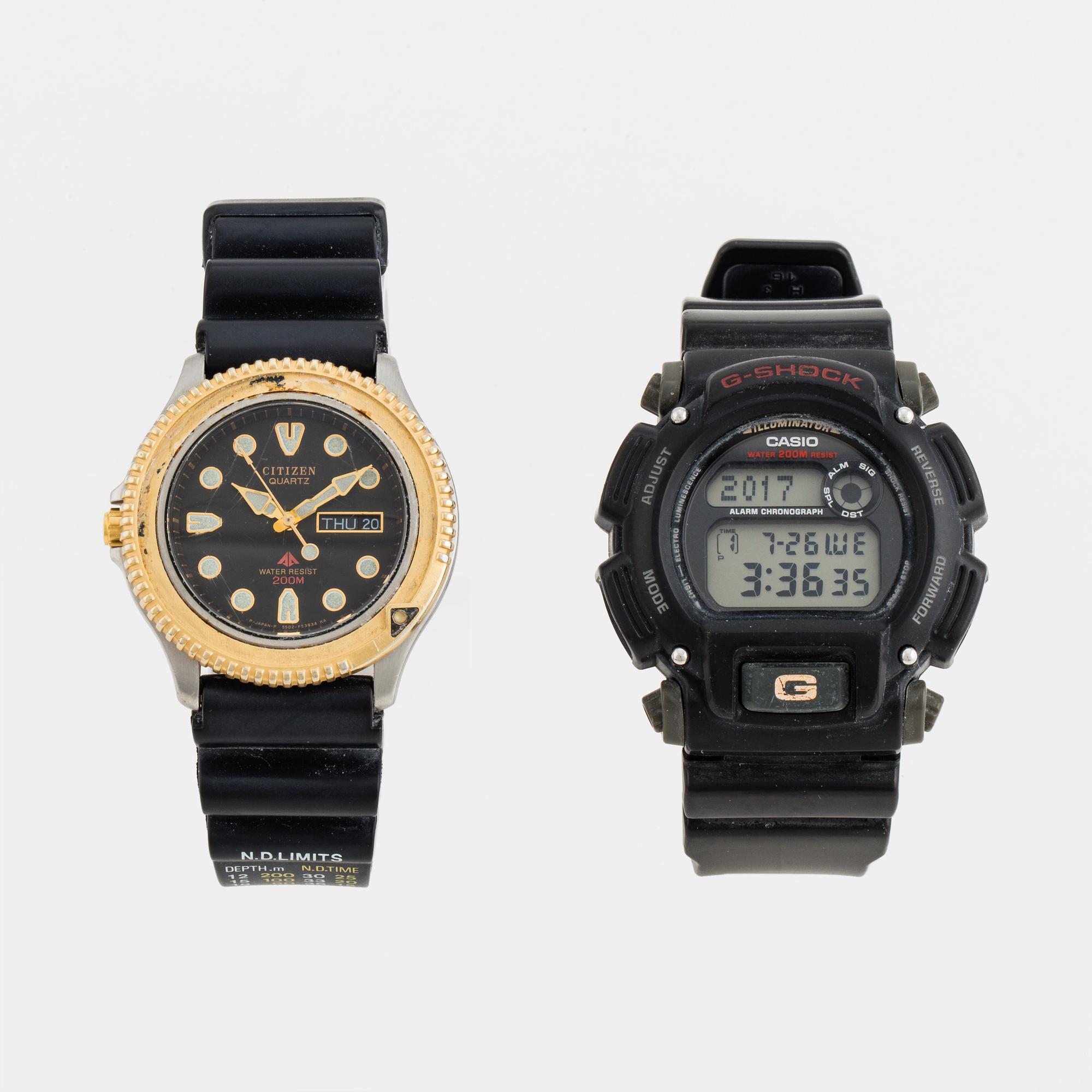 DIVERSE ARMBANDSUR, Citizen / Casio.