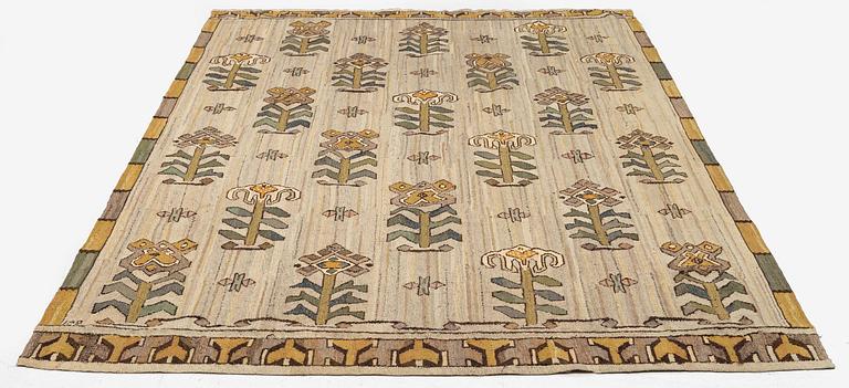 Polly Björkman, a tapestry weave drape, c. 259 x 165 cm, signed TPB.