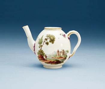 A Frankenthal tea pot, 18th Century.