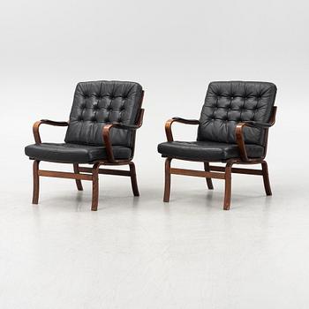 Karmstolar, ett par, Göte Möbler, Nässjö, 1900-talets andra hälft.