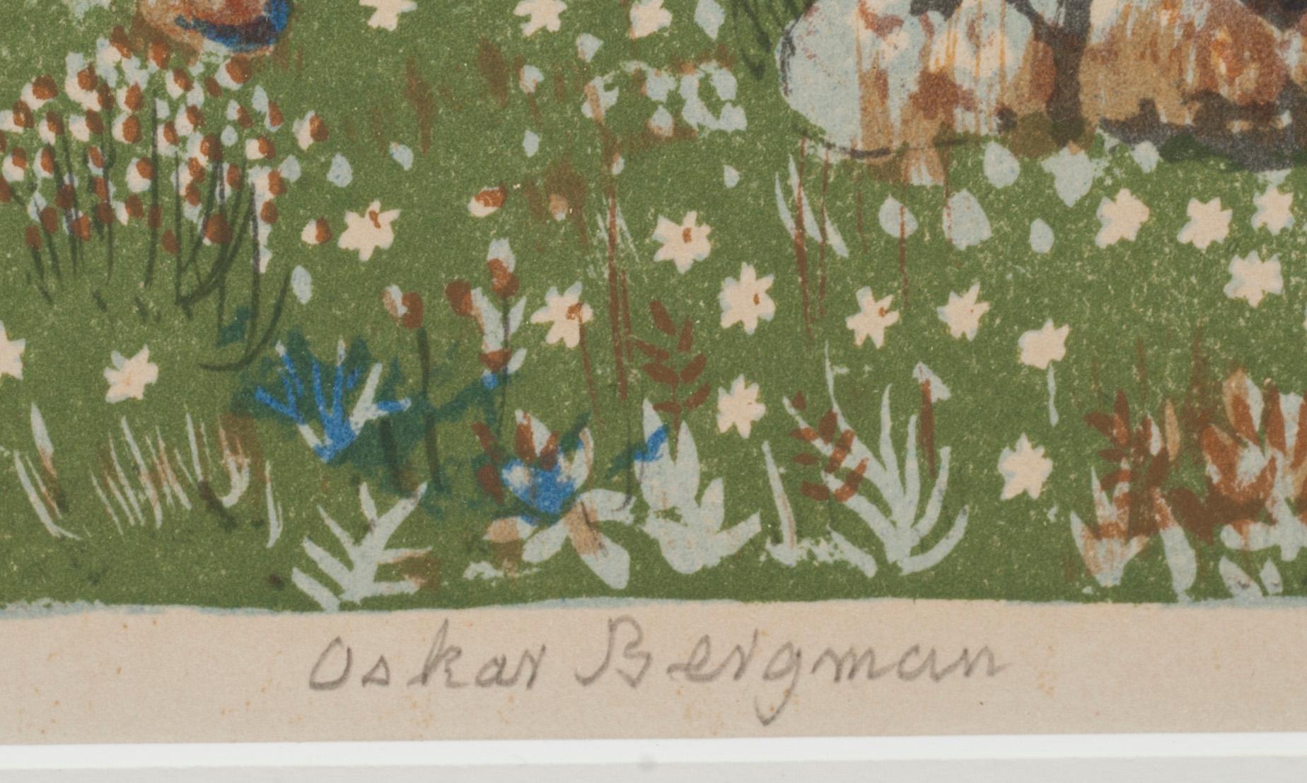 OSKAR BERGMAN,  färglitografi, signerad och numrerad 14/260.