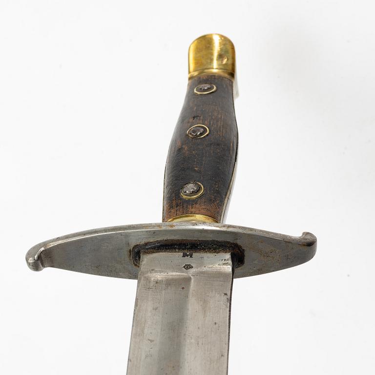 A Swedish cutlass 1810 pattern, with scabbard.