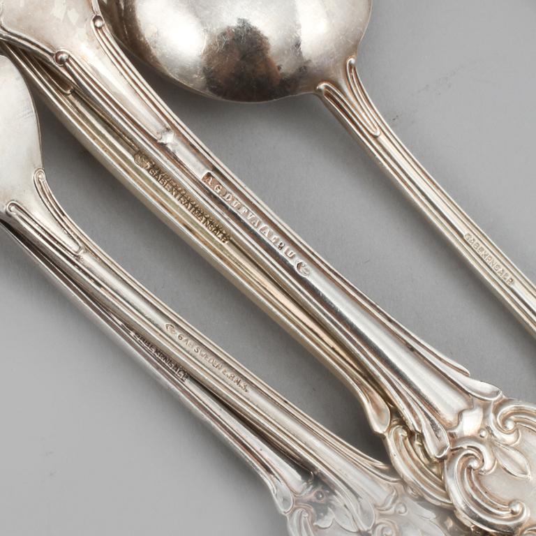 BESTICKSERVIS, 110 delar, nysilver, "Olga", 1900-talets andra hälft.