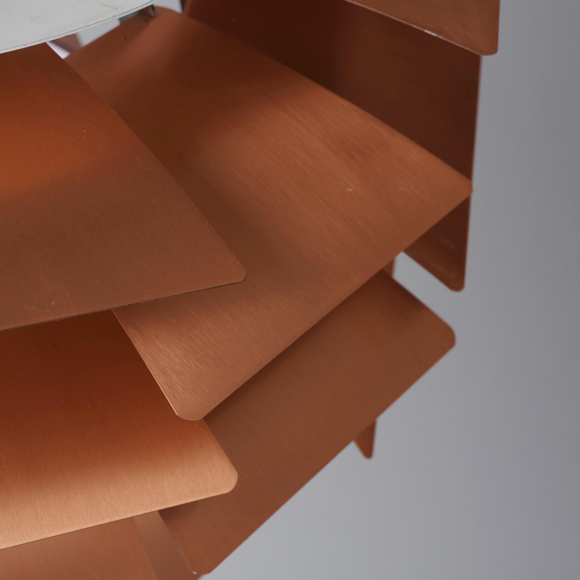 A Poul Henningsen copper 'Artichoke' ceiling lamp, Louis Poulsen, Denmark.