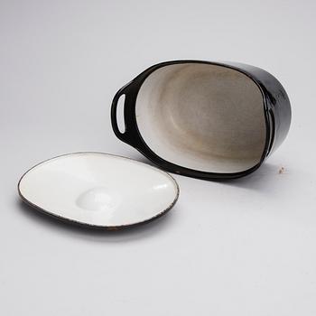 GRYTA MED LOCK, emaljerat gjutjärn, Timo Sarpaneva för Rosenlew, formgiven 1960.