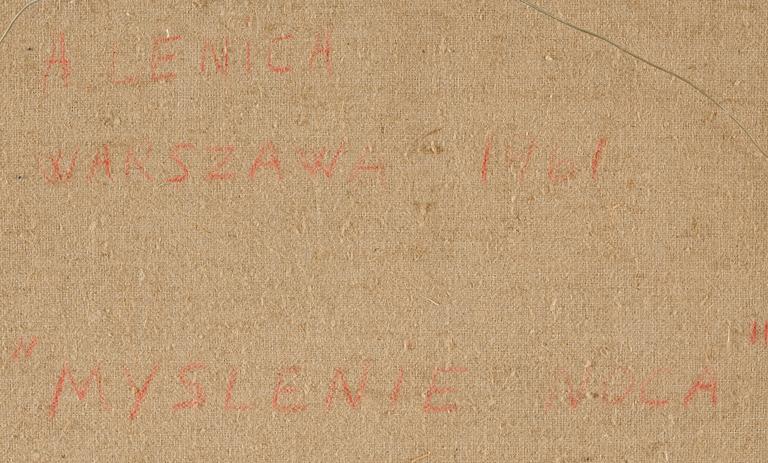 Alfred Lenica, olja på duk, signerad Lenica, samt a tergo signerad A Lenica och daterad Warsawa 1961.