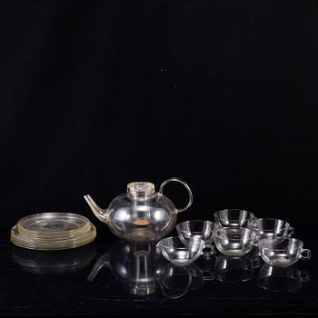 WILHELM WAGENFELD, tea service, Jenaer Glaswerke, Schott Mainz, Germany.