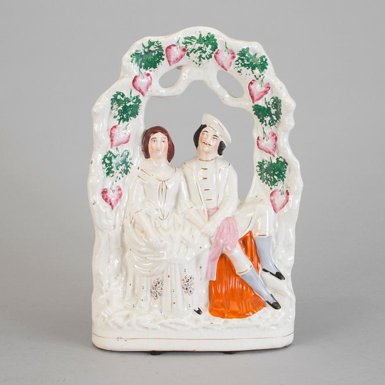 FIGURIN, flintgods, Staffordshire, England, 1900-tal.