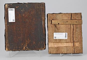 IKONER, 2 st, pannå, Ryssland och sent 1800-tal.